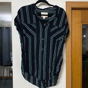 Envy’s Tree The Lindsay Button-Up Striped Shirt (L)